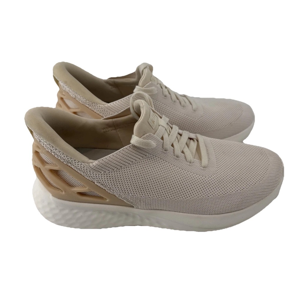 Kizik Athens Hands Free Sneakers Women 9 White Creme Slip On Walking Shoes